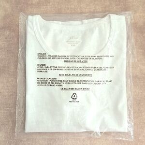 J. Crew Organic Slub Cropped White Women's Tee Shirt  Size XXS, NWOT